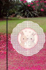 Valentine's Day Bunnies Garden Wind Spinner king-general-store-5710.myshopify.com