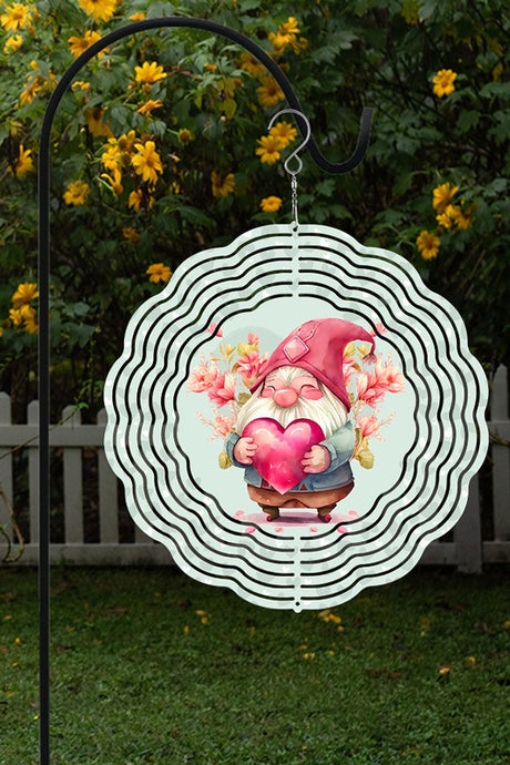 Valentine's Gnome Heart Light Plaid Wind Spinner king-general-store-5710.myshopify.com