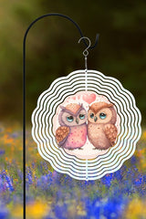 Valentine's Day Owls Hearts Wind Spinner king-general-store-5710.myshopify.com