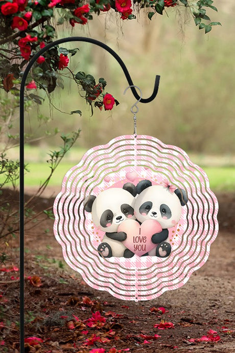 Valentine's Day I Love You Pandas Wind Spinner king-general-store-5710.myshopify.com