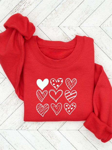 Nine Heart Valentine Sweatshirt king-general-store-5710.myshopify.com