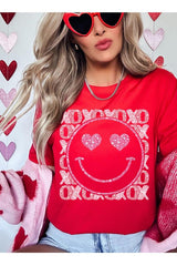 Valentines Day Pink Smiley Face T-Shirt king-general-store-5710.myshopify.com