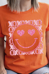 Valentines Day Pink Smiley Face T-Shirt king-general-store-5710.myshopify.com