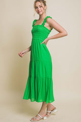 Smocked Bodice Maxi Dress