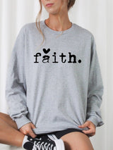 Faith Heart Cozy Graphic Sweatshirt king-general-store-5710.myshopify.com