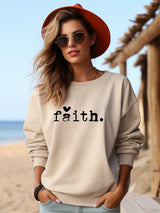 Faith Heart Cozy Graphic Sweatshirt king-general-store-5710.myshopify.com