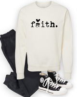 Faith Heart Cozy Graphic Sweatshirt king-general-store-5710.myshopify.com