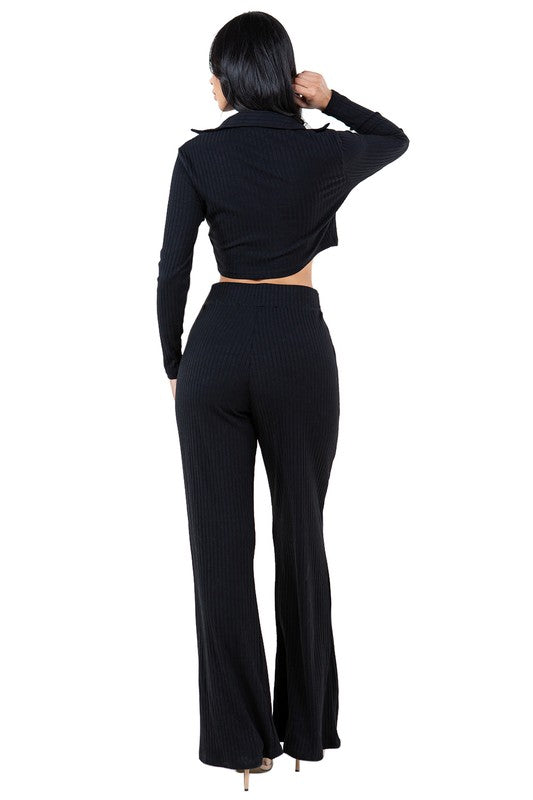 Scoop Neck Crop Top Pant Set king-general-store-5710.myshopify.com