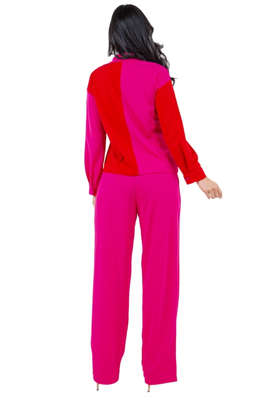 Fuchsia Long Sleeve Pant Set king-general-store-5710.myshopify.com