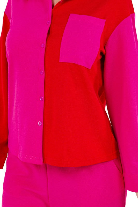 Fuchsia Long Sleeve Pant Set king-general-store-5710.myshopify.com