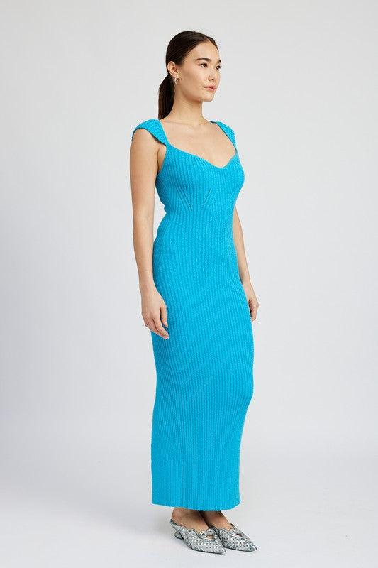 Sweetheart Bodycon Dress with Slit king-general-store-5710.myshopify.com