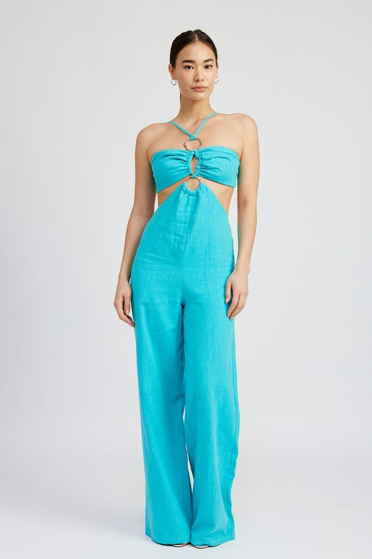 Double O-Ring Cut Out Jumpsuit