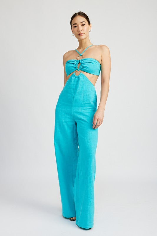 Double O-Ring Cut Out Jumpsuit