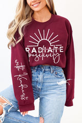 Radiate Positivity Graphic Fleece Sweatshirts king-general-store-5710.myshopify.com