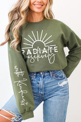 Radiate Positivity Graphic Fleece Sweatshirts king-general-store-5710.myshopify.com