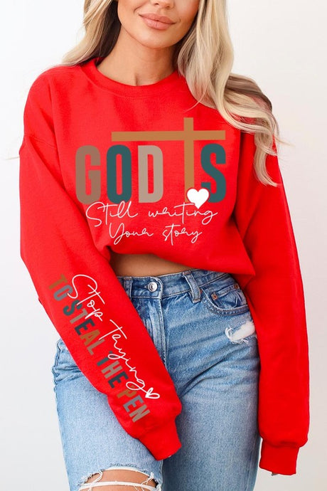 God Writing Your Story Graphic Fleece Sweatshirts king-general-store-5710.myshopify.com