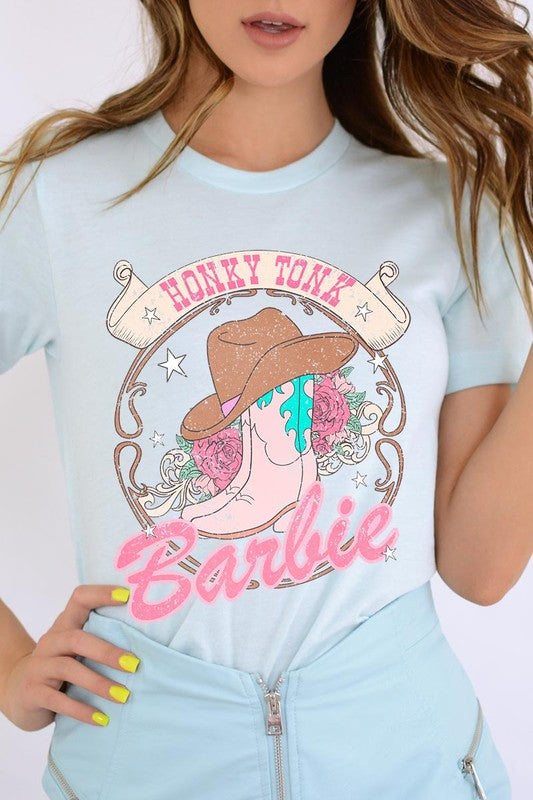 Barbie Cowboy Hat Roses Graphic T Shirts king-general-store-5710.myshopify.com