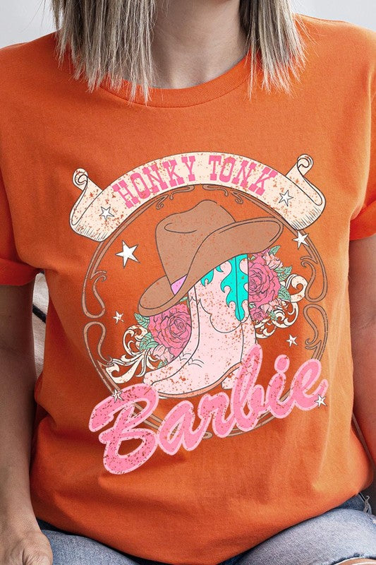 Barbie Cowboy Hat Roses Graphic T Shirts king-general-store-5710.myshopify.com