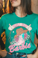 Barbie Cowboy Hat Roses Graphic T Shirts king-general-store-5710.myshopify.com