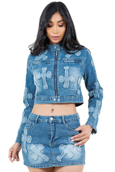 Cropped Jacket Mini Skirt Set king-general-store-5710.myshopify.com