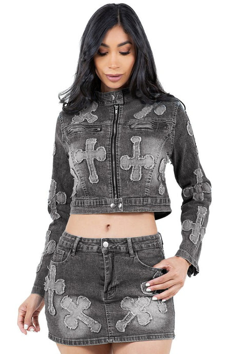 Cropped Jacket Mini Skirt Set king-general-store-5710.myshopify.com