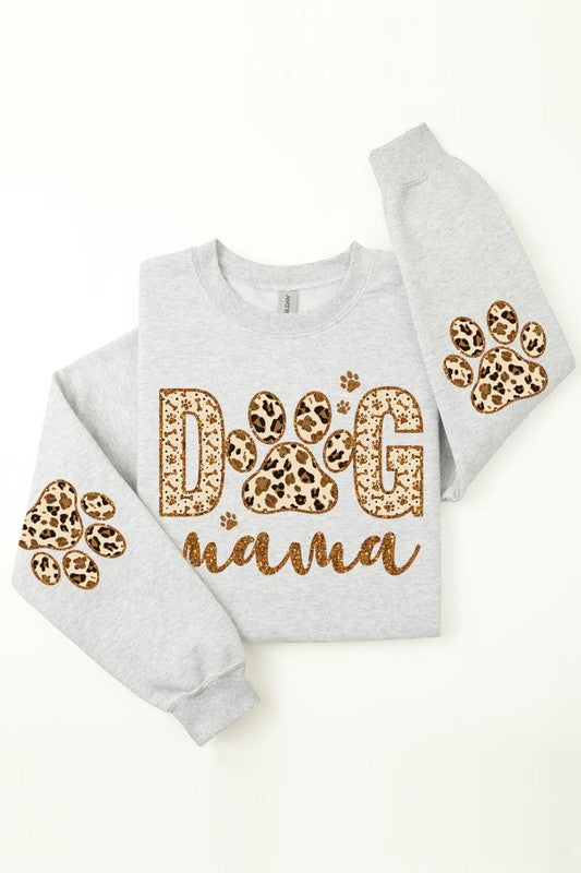 Dog Mama Elbow Printed Graphic Fleece Sweatshirts. king-general-store-5710.myshopify.com