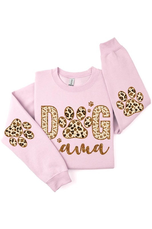 Dog Mama Elbow Printed Graphic Fleece Sweatshirts. king-general-store-5710.myshopify.com