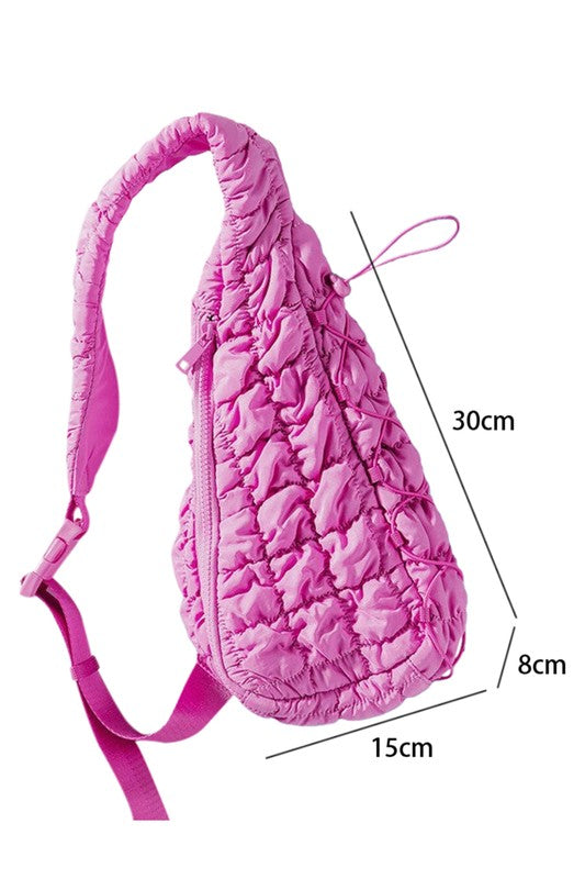 Quilted Drawstring jennie sling bag