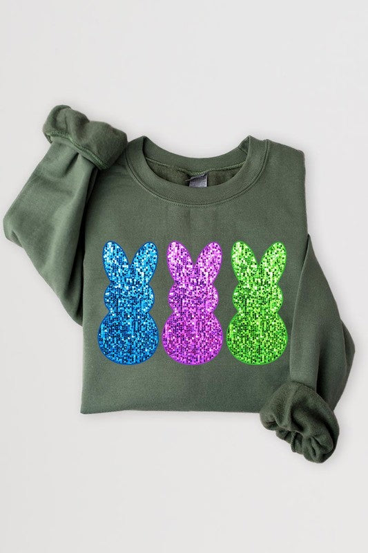 Easter Bunny Graphic Fleece Sweatshirts king-general-store-5710.myshopify.com