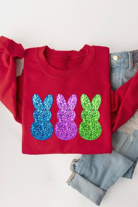Easter Bunny Graphic Fleece Sweatshirts king-general-store-5710.myshopify.com