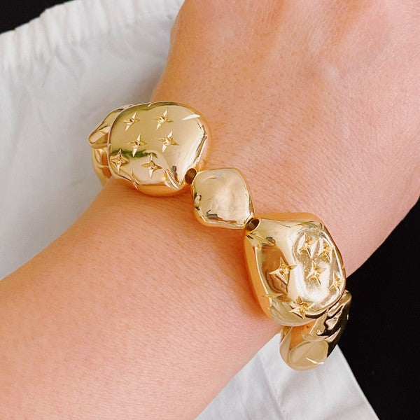 Starlight Golden Pebble Stretch Bracelet king-general-store-5710.myshopify.com