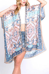 Mandala Boho Printed Kimono Cardigan