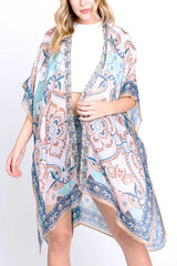 Mandala Boho Printed Kimono Cardigan