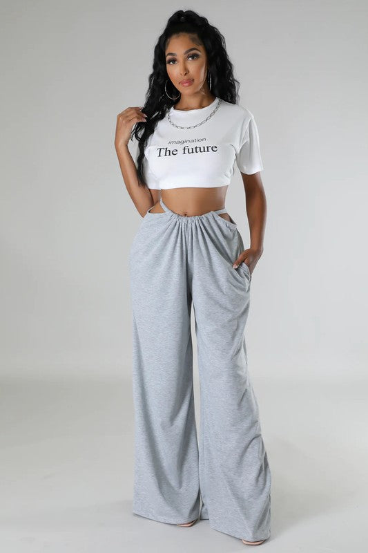 Dual Style Wide Leg Sweatpants