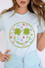 Smiley Face St Patrick's Day Graphic T Shirts