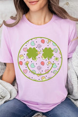 Smiley Face St Patrick's Day Graphic T Shirts