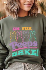 PEEPS Sake Easter Graphic Fleece Sweatshirts king-general-store-5710.myshopify.com