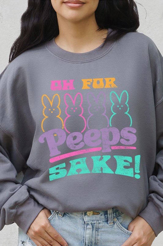 PEEPS Sake Easter Graphic Fleece Sweatshirts king-general-store-5710.myshopify.com