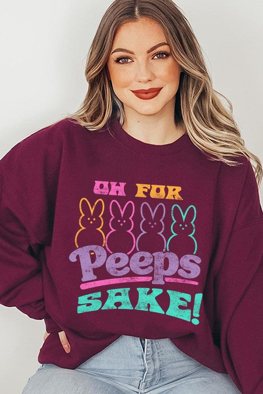 PEEPS Sake Easter Graphic Fleece Sweatshirts king-general-store-5710.myshopify.com