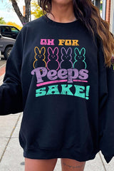 PEEPS Sake Easter Graphic Fleece Sweatshirts king-general-store-5710.myshopify.com