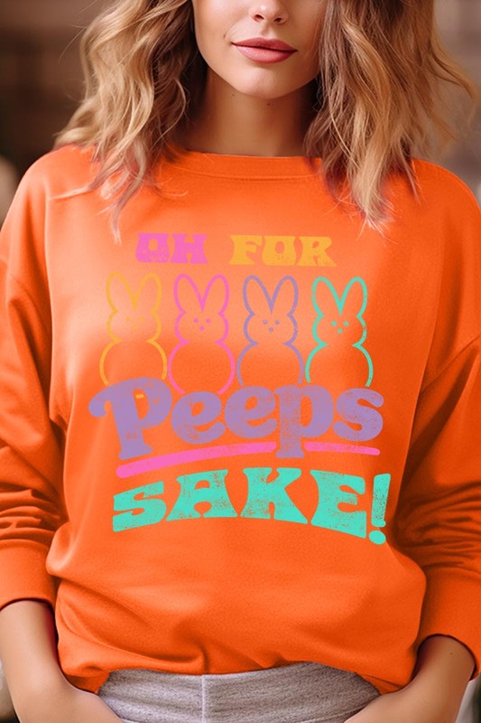 PEEPS Sake Easter Graphic Fleece Sweatshirts king-general-store-5710.myshopify.com