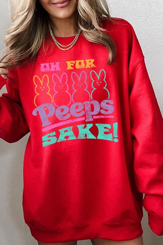 PEEPS Sake Easter Graphic Fleece Sweatshirts king-general-store-5710.myshopify.com