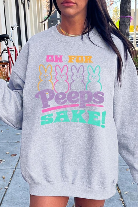 PEEPS Sake Easter Graphic Fleece Sweatshirts king-general-store-5710.myshopify.com
