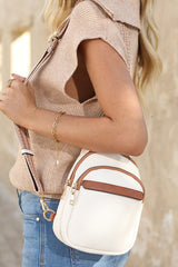 White Casual Multi Zipped Street penny Sling Bag king-general-store-5710.myshopify.com