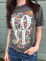 LOVE Multi Dot Tee king-general-store-5710.myshopify.com