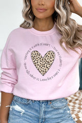 Teaching is a Work of Heart Leopard Sweatshirt king-general-store-5710.myshopify.com