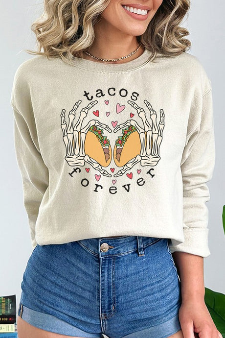 Tacos Are Forever Graphic Sweatshirt king-general-store-5710.myshopify.com