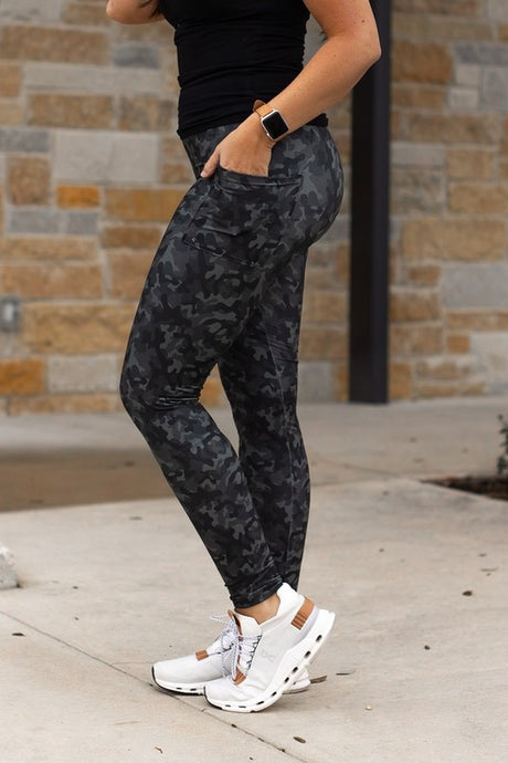 Army Camo Leggings with Pockets