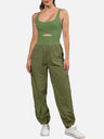 Cutout Scoop Neck Wide Strap Jumpsuit