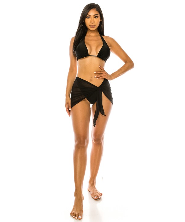 Three Piece Bikini Set with Cover Up king-general-store-5710.myshopify.com